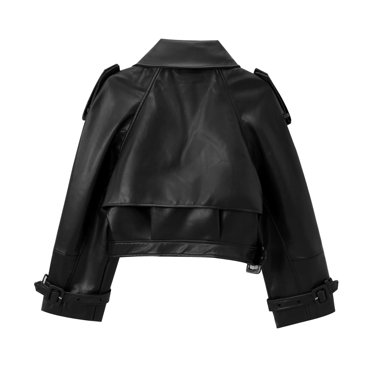 Bomber en Faux Cuir – Coupe Courte et Streetwear