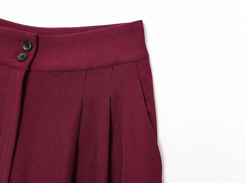 Ensemble Pantalon Large & Top Sans Manches – 2 Pièces Décontracté