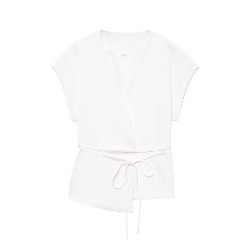 Ensemble Pantalon Large & Top Sans Manches – 2 Pièces Décontracté