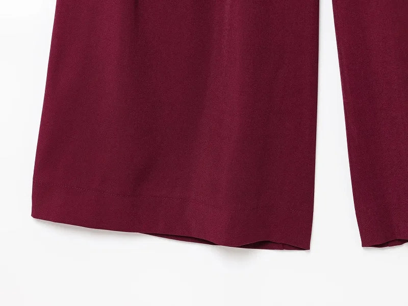 Ensemble Pantalon Large & Top Sans Manches – 2 Pièces Décontracté