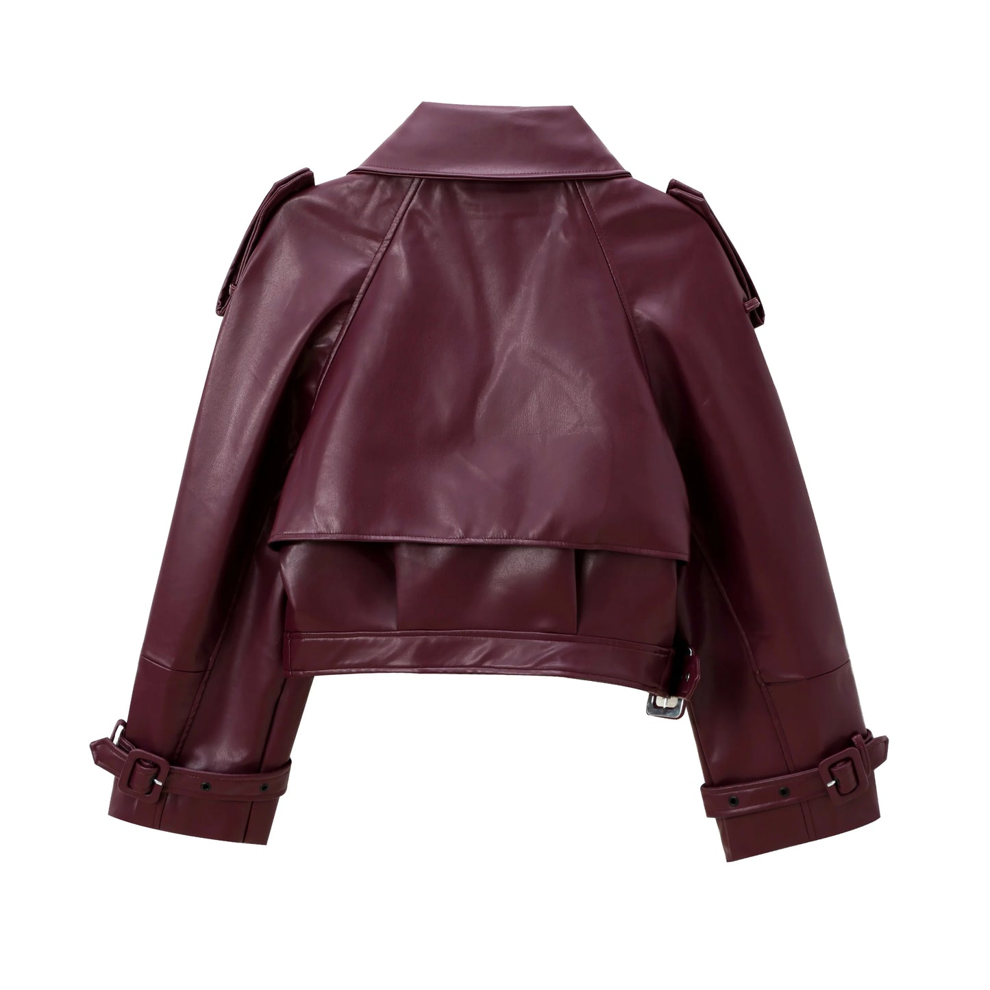 Bomber en Faux Cuir – Coupe Courte et Streetwear