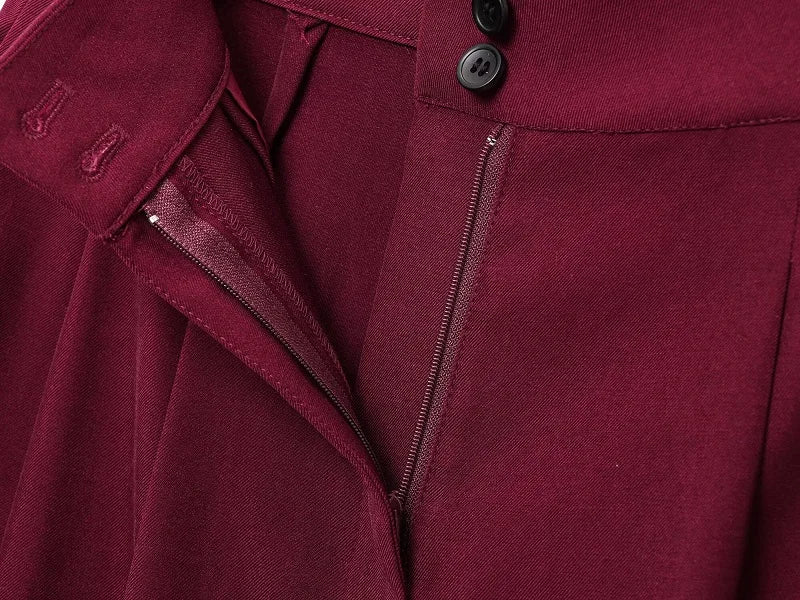 Ensemble Pantalon Large & Top Sans Manches – 2 Pièces Décontracté