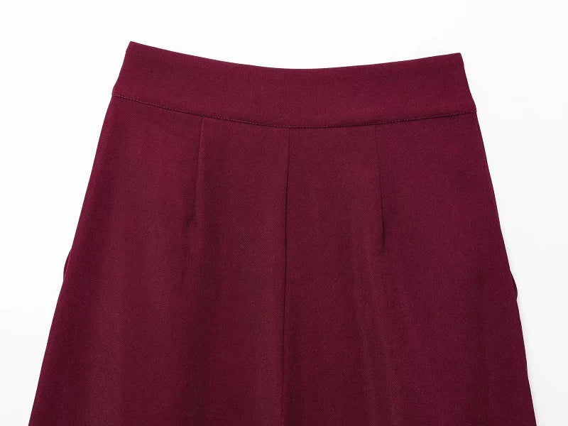 Ensemble Pantalon Large & Top Sans Manches – 2 Pièces Décontracté