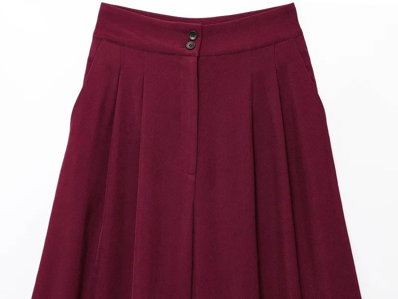 Ensemble Pantalon Large & Top Sans Manches – 2 Pièces Décontracté