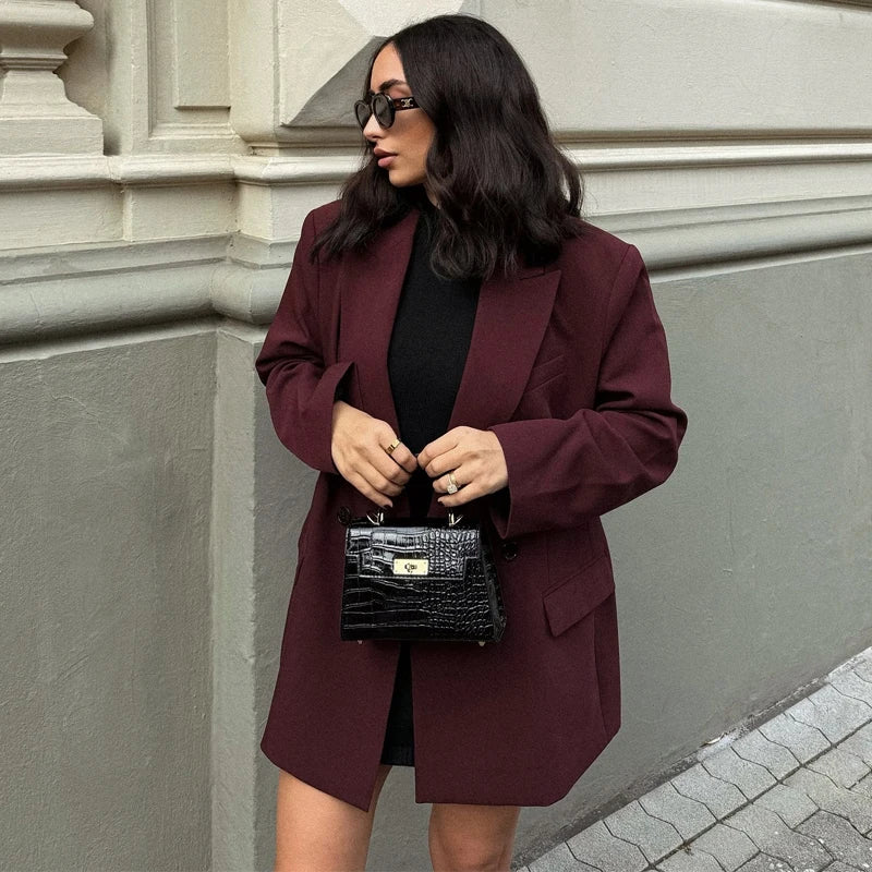 Blazer Élégance – Coupe Droite et Oversized, Chic et Moderne