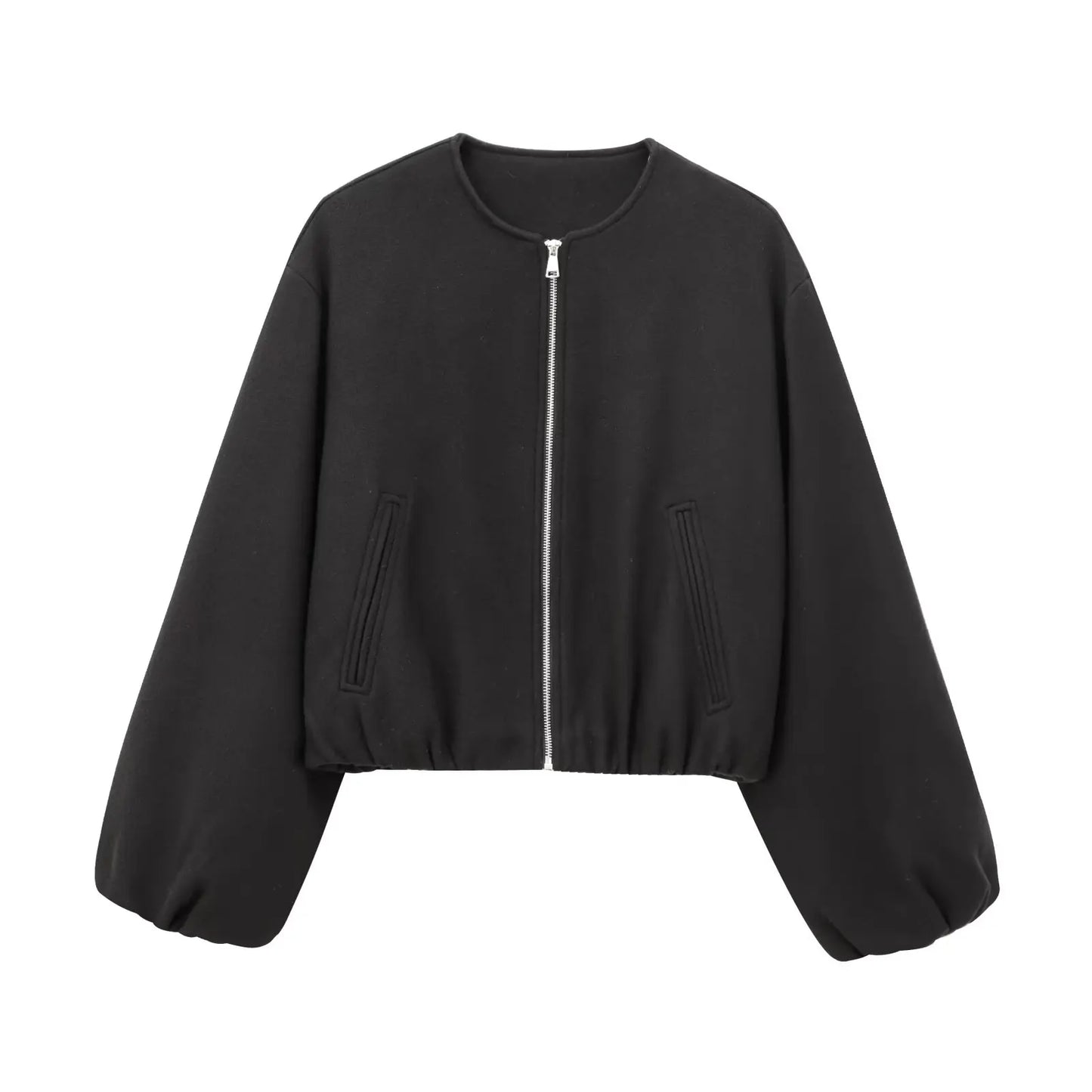 Blouson Noir Femme - Coupe Moderne et Confortable