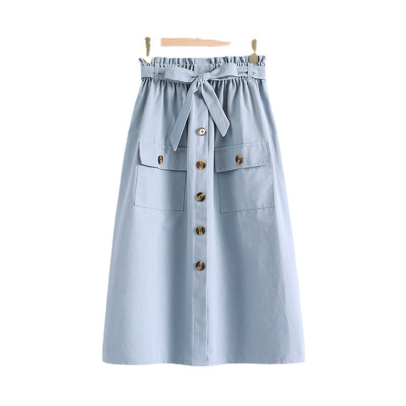 Jupe Boutonnée Coton & Lin