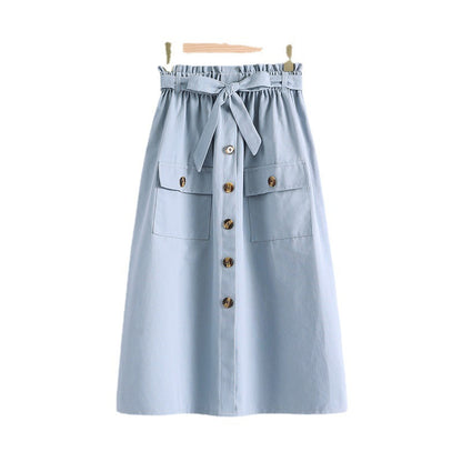 Jupe Boutonnée Coton & Lin