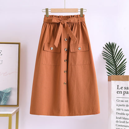 Jupe Boutonnée Coton & Lin