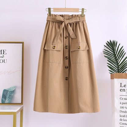 Jupe Boutonnée Coton & Lin