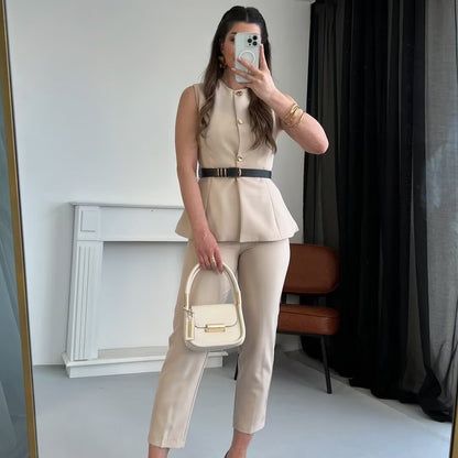 TOP BLAZER SANS MANCHES – Luxe Urbain