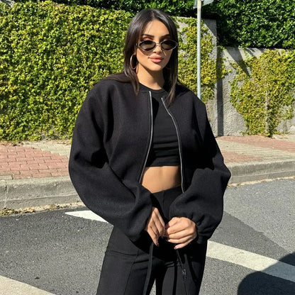 Blouson Noir Femme - Coupe Moderne et Confortable