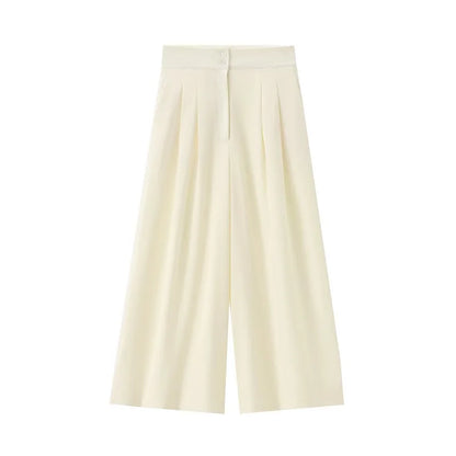Ensemble Pantalon Large & Top Sans Manches – 2 Pièces Décontracté