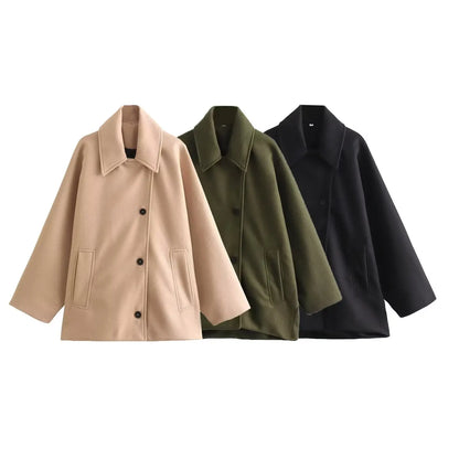 Trench Oversize – Longue Veste à Manches Longues