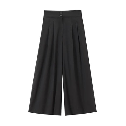 Ensemble Pantalon Large & Top Sans Manches – 2 Pièces Décontracté