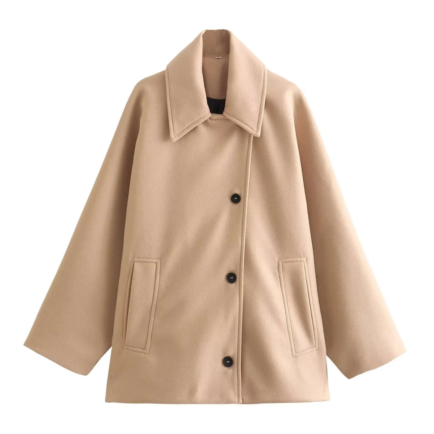 Trench Oversize – Longue Veste à Manches Longues