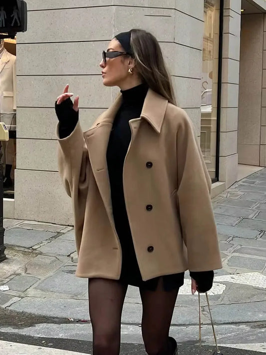 Trench Oversize – Longue Veste à Manches Longues