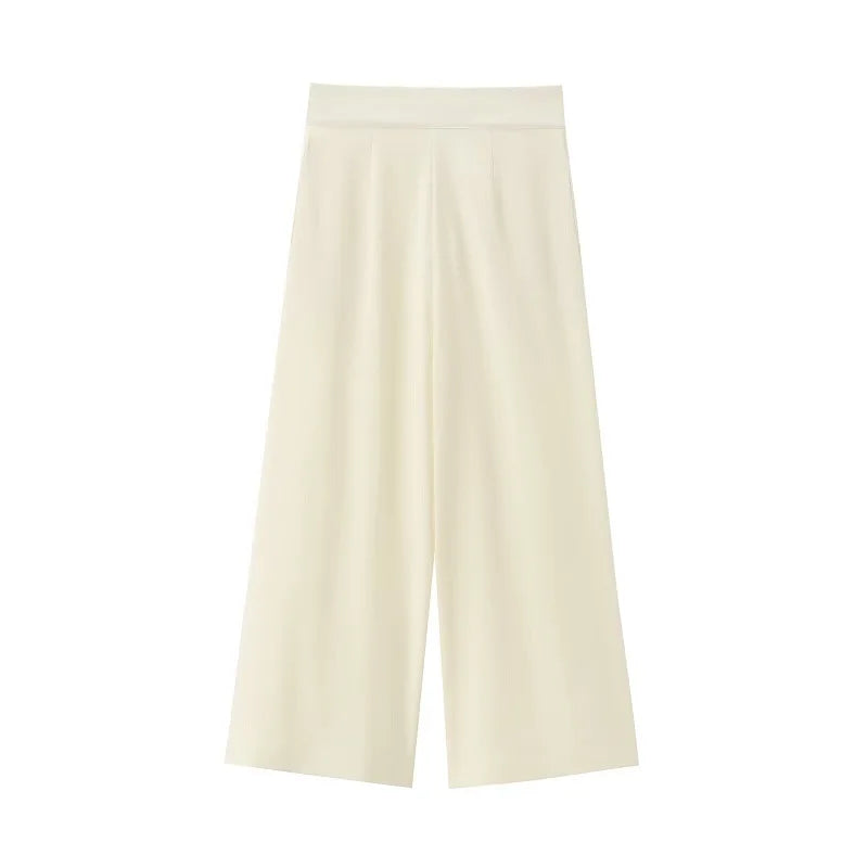 Ensemble Pantalon Large & Top Sans Manches – 2 Pièces Décontracté