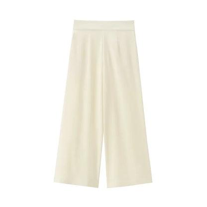 Ensemble Pantalon Large & Top Sans Manches – 2 Pièces Décontracté