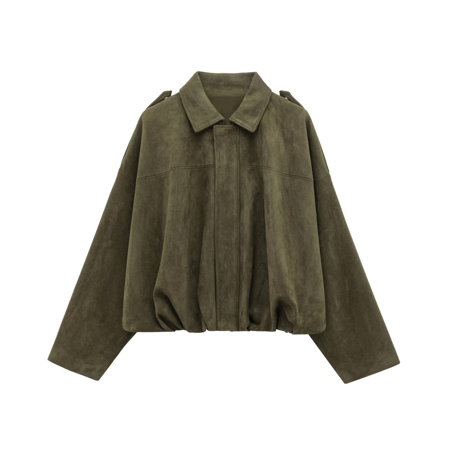 Veste Bomber en Suède Verte – Style Street Hipster