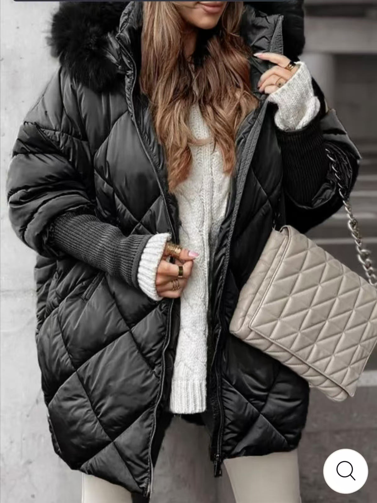 Manteau Hivernal Élégant à Capuche