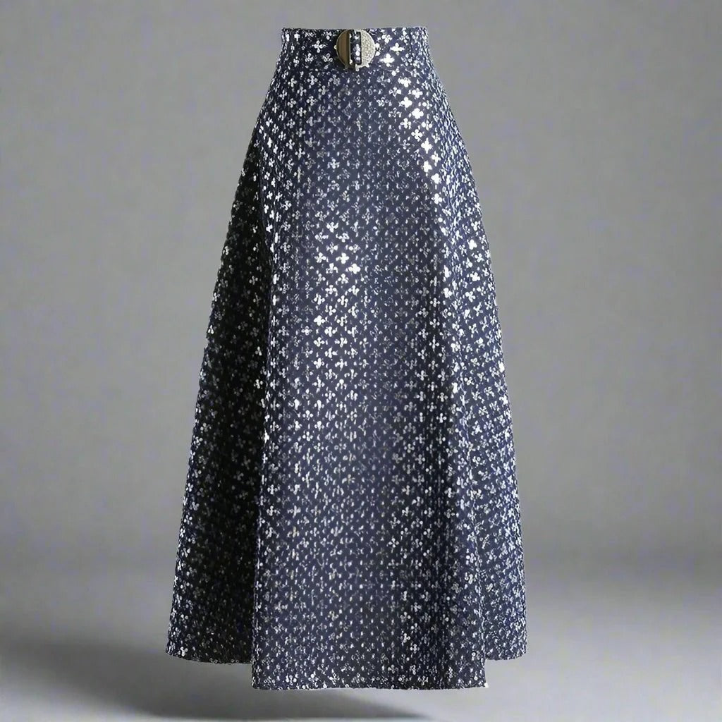Jupe Parapluie Pailletée – Élégance Rétro