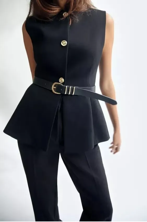 TOP BLAZER SANS MANCHES – Luxe Urbain