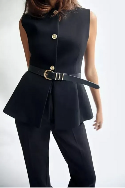 TOP BLAZER SANS MANCHES – Luxe Urbain